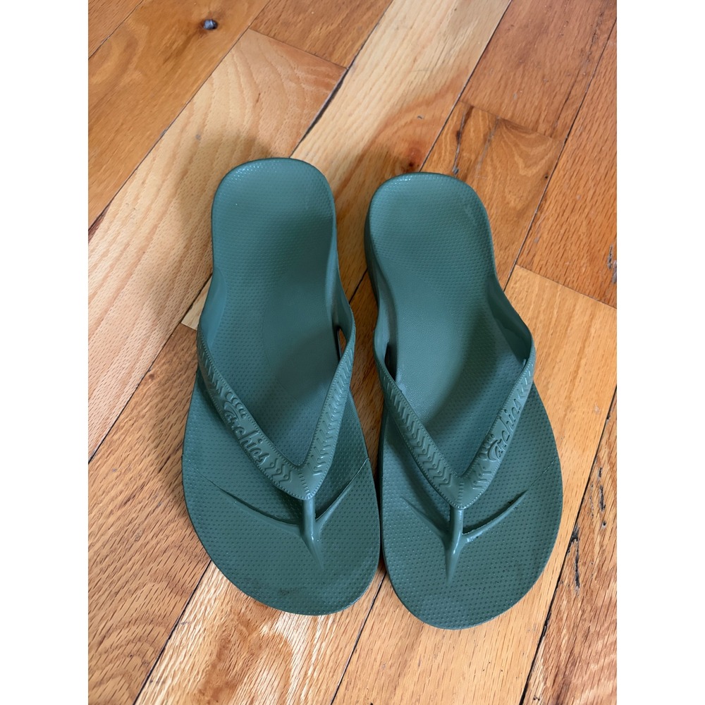 Archie's Arch Support Flip Flops Green Size Men 7/Woman 8